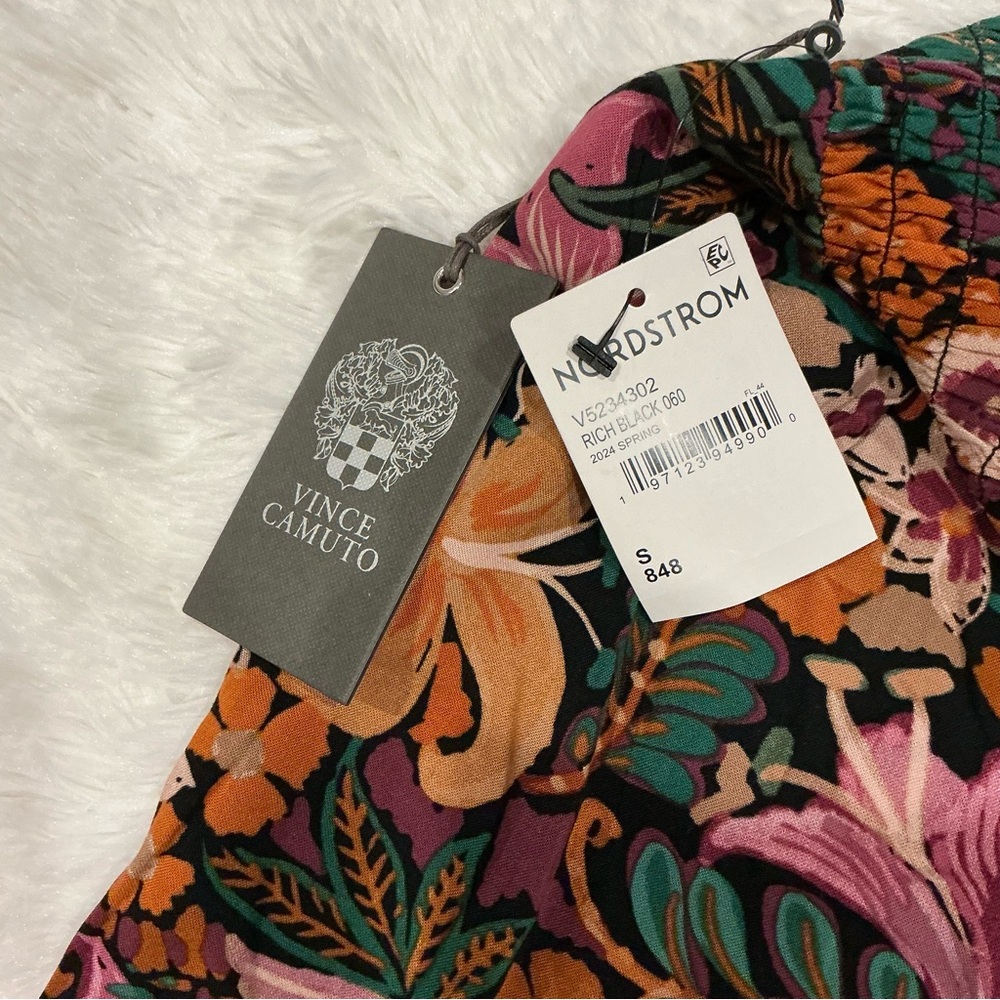 Vince Camuto | Floral Wide Leg Challis Pants size Small NWT - Picture 6 of 12